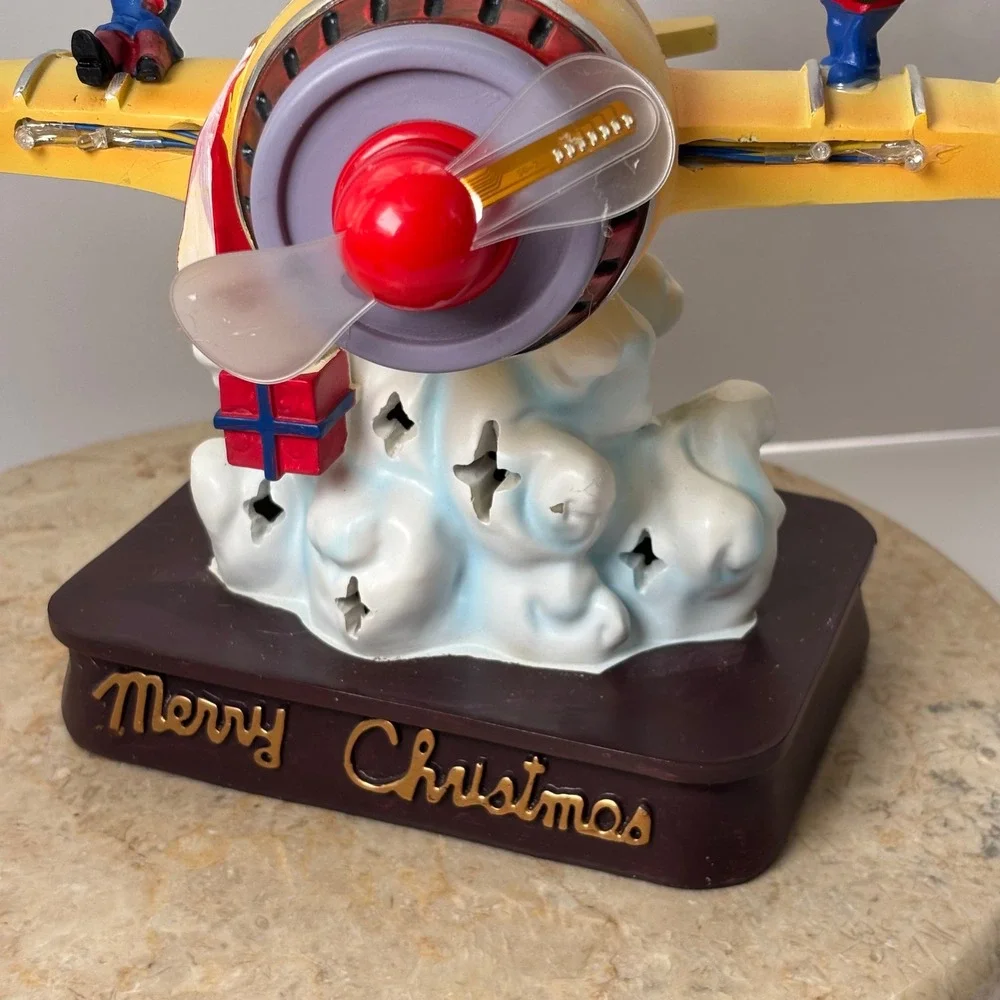 Enchanted Forest Musical Christmas Airplane Santa LED Lights Plays Songs‎